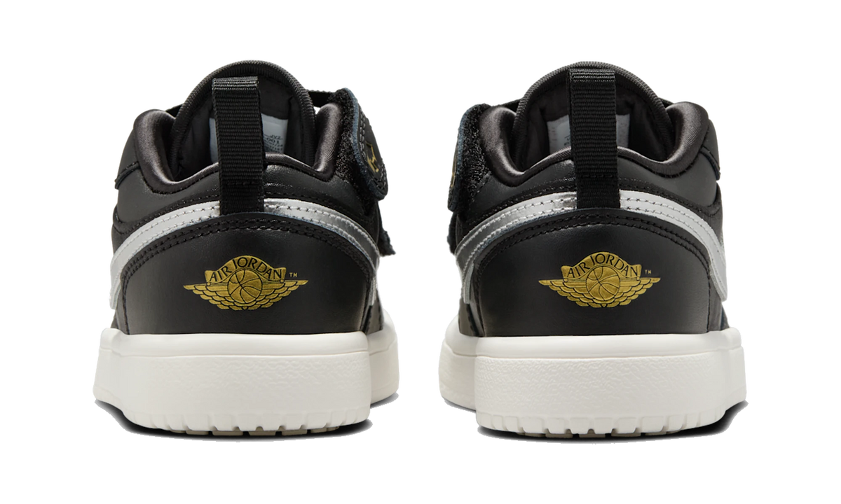 Air Jordan 1 Low Alt SE Black Silver Sail Gold (PS)