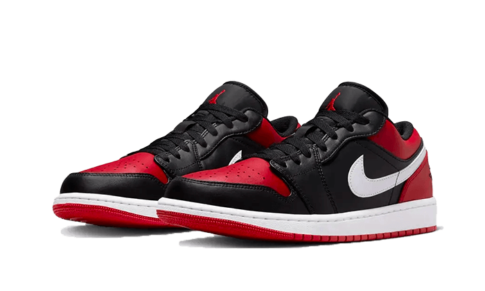 Air Jordan 1 Low Alternate Bred Toe, Black/White/Gym Red (553558-066 / 553560-066)