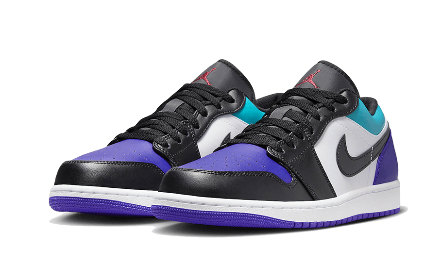 Air Jordan 1 Low Aqua, White/Court Purple/Tropical Twist/Black (553558-154)