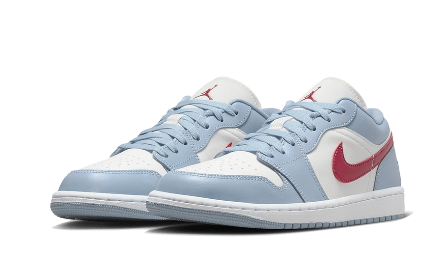 Air Jordan 1 Low Blue Whisper Dune Red, Sail/Blue Grey/White/Dune Red (DC0774-164)