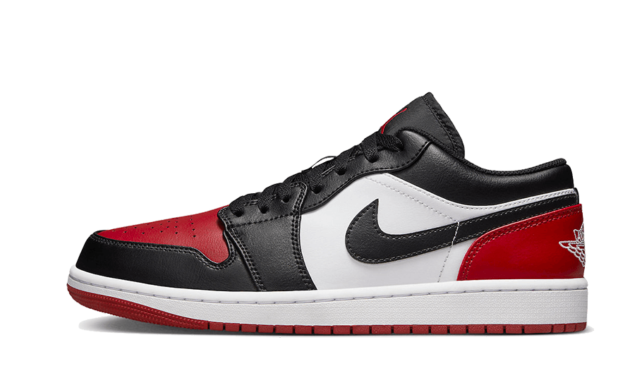 Air Jordan 1 Low Bred Toe 2.0, White/Varsity Red/White/Black (553558-161 / 553560-161)