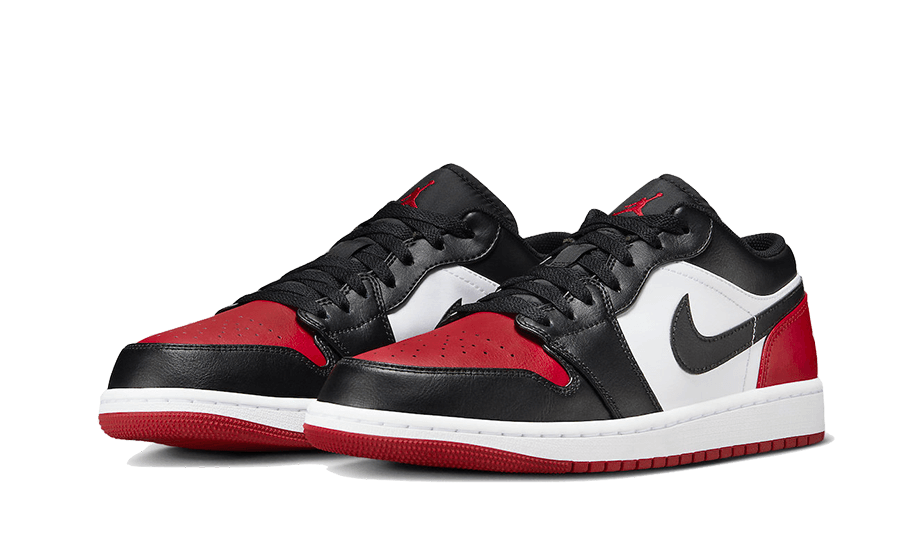 Air Jordan 1 Low Bred Toe 2.0, White/Varsity Red/White/Black (553558-161)