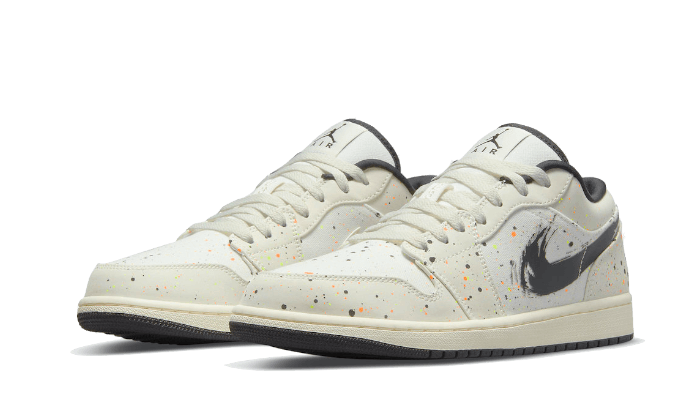 Air Jordan 1 Low Brushstroke, Natural/Black-Multi (DM3528-100)