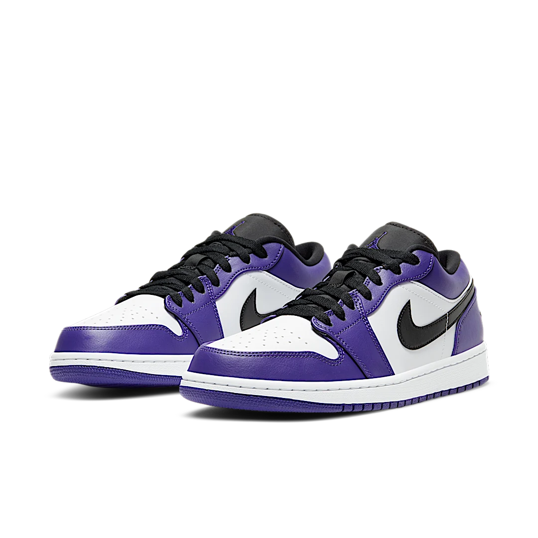 Air Jordan 1 Low Court Purple White, Court Purple/Black-White (553558-500 / 553560-500)