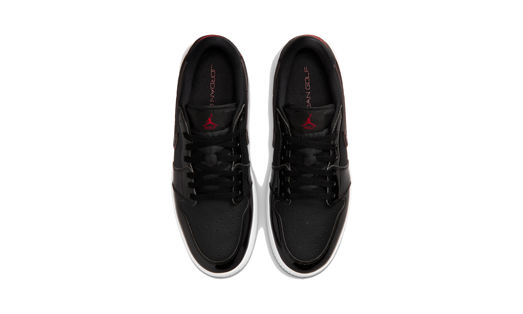 Air Jordan 1 Low Golf Spiked Bred Black Patent