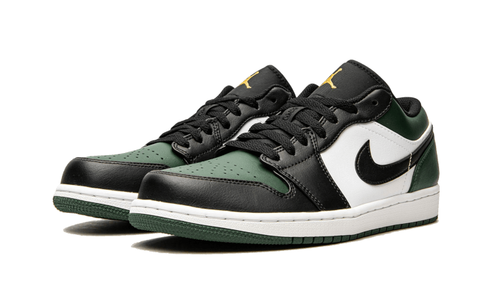 Air Jordan 1 Low Green Toe, Noble Green/White/Black/Pollen (553558-371 / 553560-371)