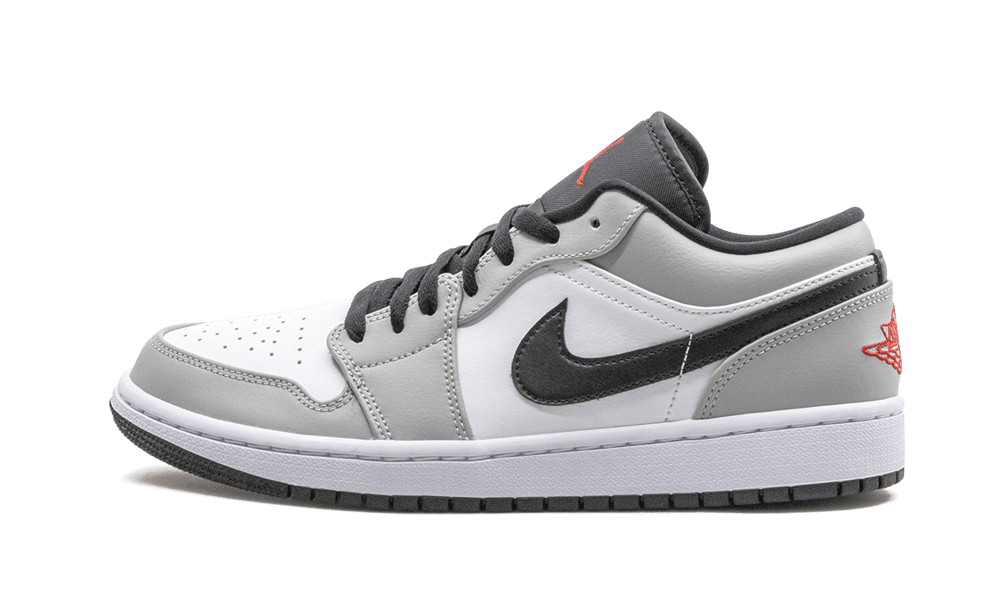 Air Jordan 1 Low Light Smoke Grey, Light Smoke Grey/Gym Red-White (553558-030 / 553560-030)