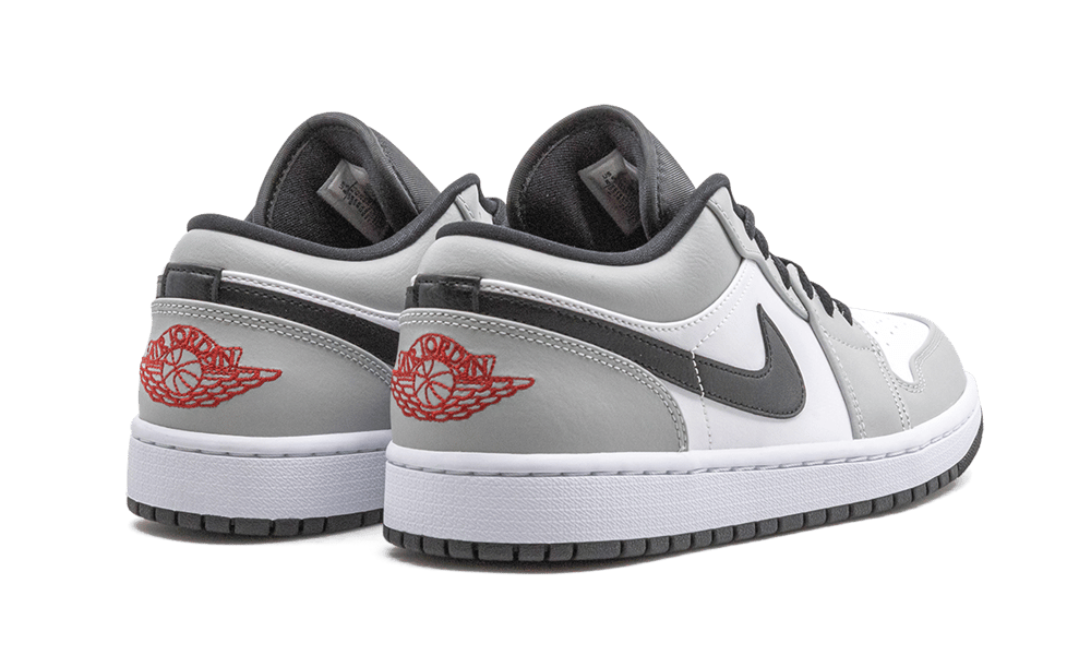 Air Jordan 1 Low Light Smoke Grey, Light Smoke Grey/Gym Red-White (553558-030 / 553560-030)