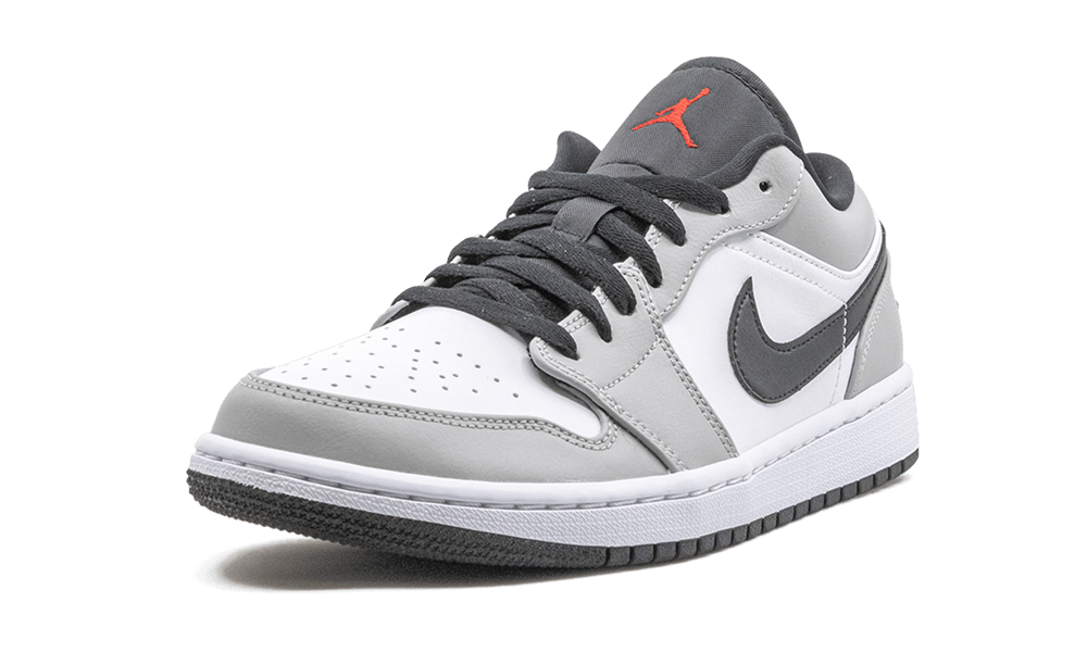 Air Jordan 1 Low Light Smoke Grey, Light Smoke Grey/Gym Red-White (553558-030 / 553560-030)