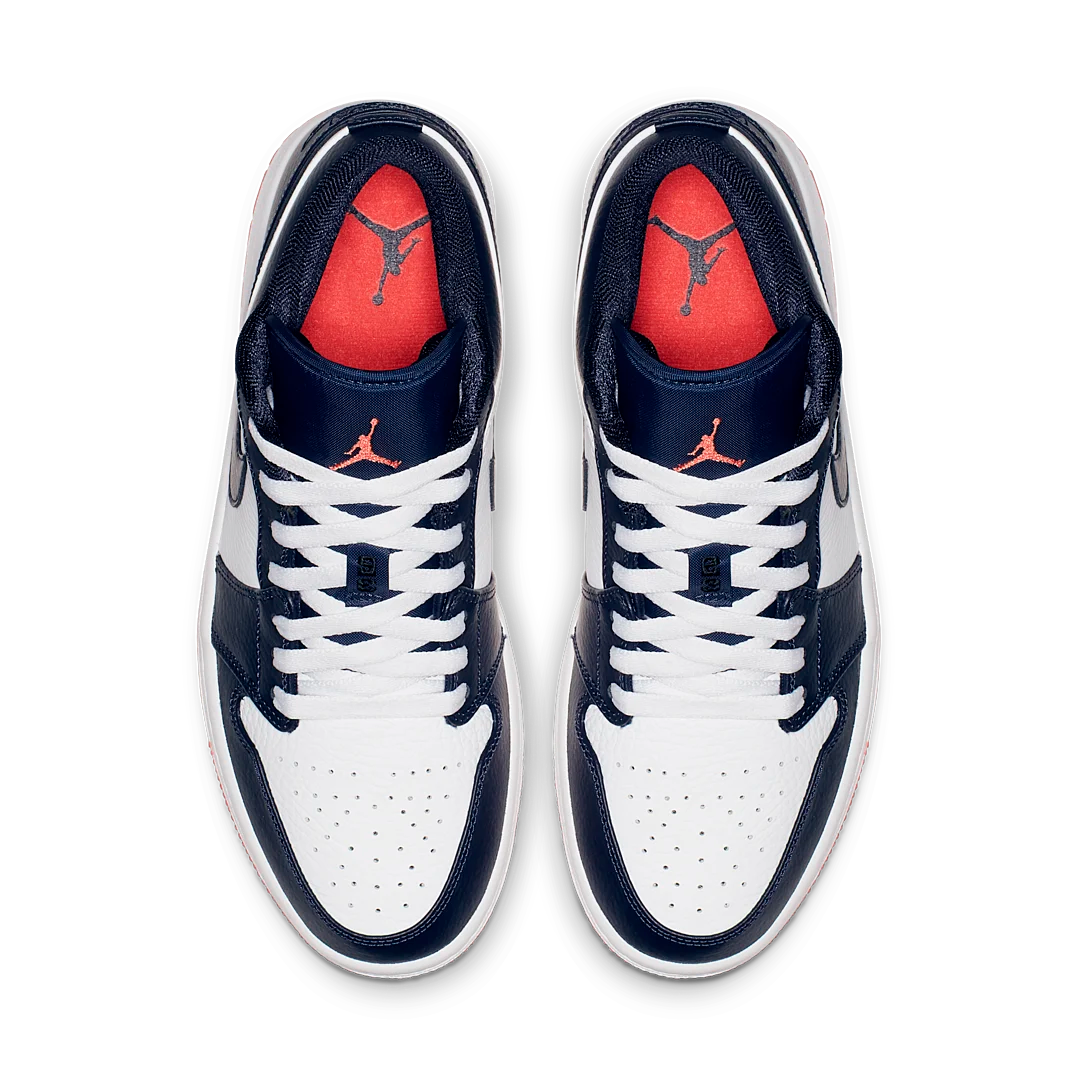 Air Jordan 1 Low Obsidian Ember Glow, Obsidian/Ember Glow-White (553558-481)