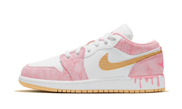 Air Jordan 1 Low Paint Drip, Arctic Punch/Pale Vanilla-White (CW7104-601)