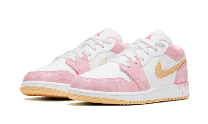 Air Jordan 1 Low Paint Drip, Arctic Punch/Pale Vanilla-White (CW7104-601)