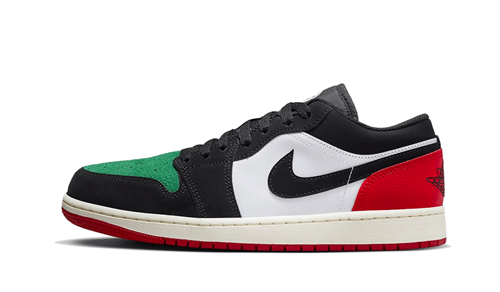 Air Jordan 1 Low Quai 54 (2023), White/Black-University Red-Classic Green-Sail (FQ6703-100)