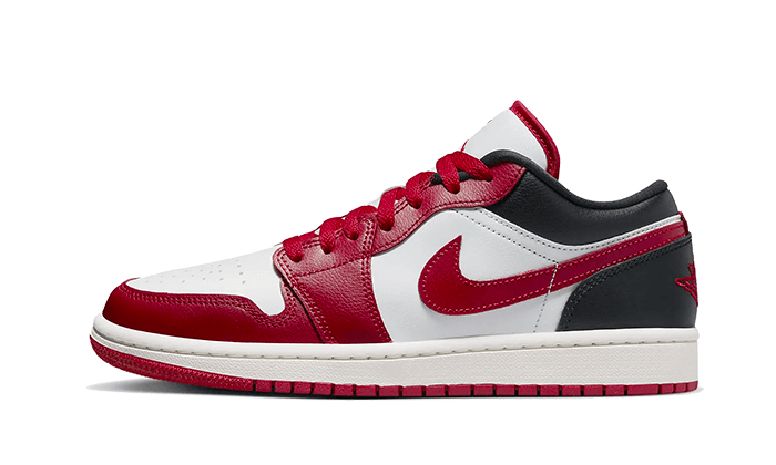 Air Jordan 1 Low Reverse Black Toe, White/Black/Sail/Gym Red (DC0774-160)