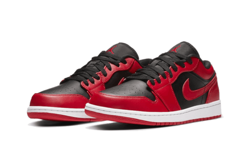 Air Jordan 1 Low Reverse Bred, Gym Red/Black-Gym Red-White (553558-606 / 553560-606)