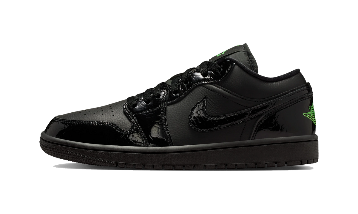 Air Jordan 1 Low SE Black Croc Scream Green