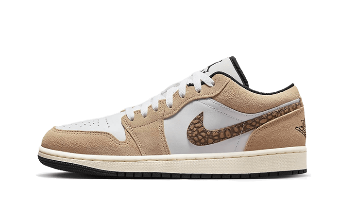 Air Jordan 1 Low SE Brown Elephant, Hemp/Metallic Gold-White-Light British Tan-Black (DZ4130-201 / DZ5368-201)