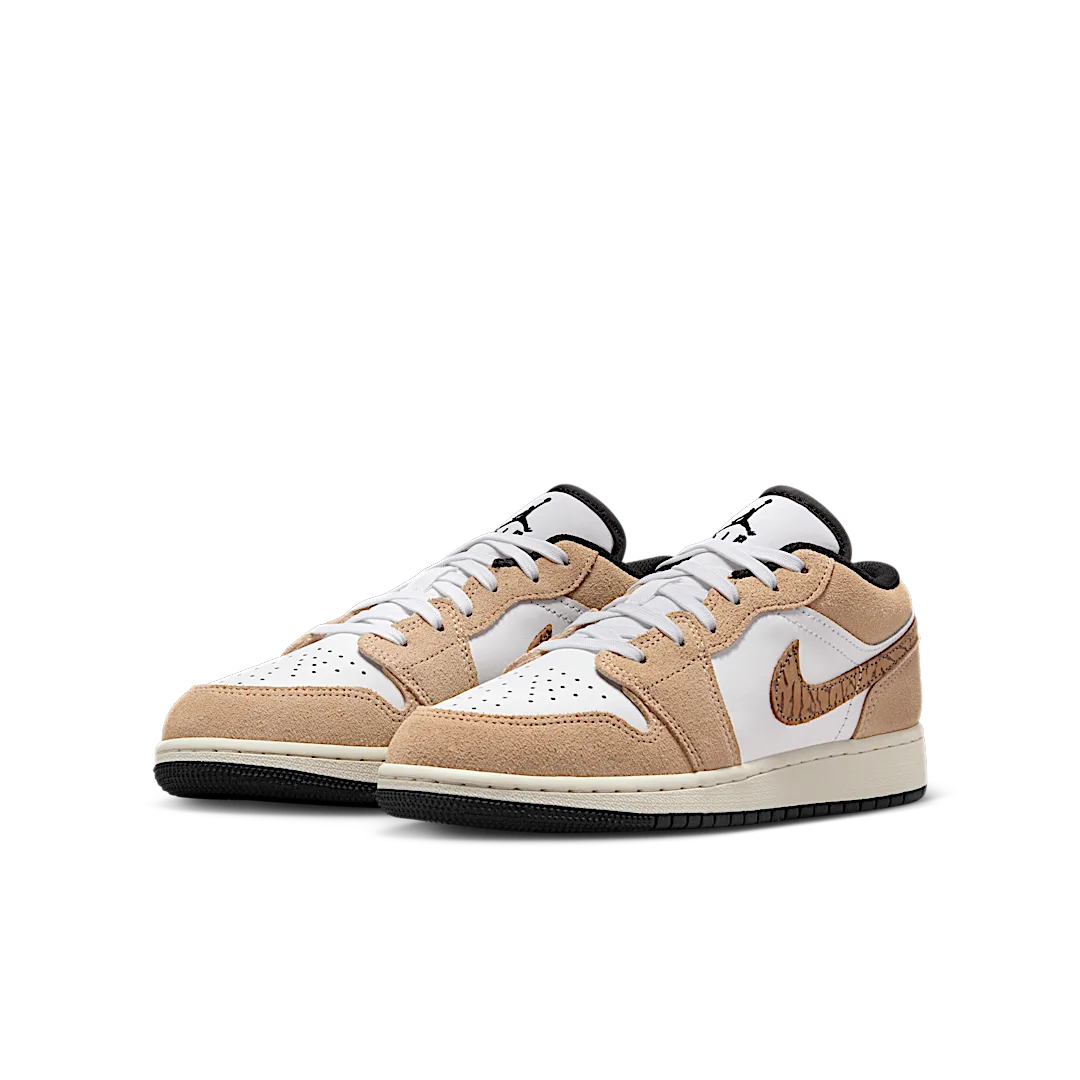 Air Jordan 1 Low SE Brown Elephant, Hemp/Light British Tan-White-Black (DZ5368-201)