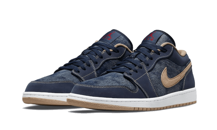 Air Jordan 1 Low SE Denim, Midnight Navy/University Red/White/Hemp (DH1259-400)