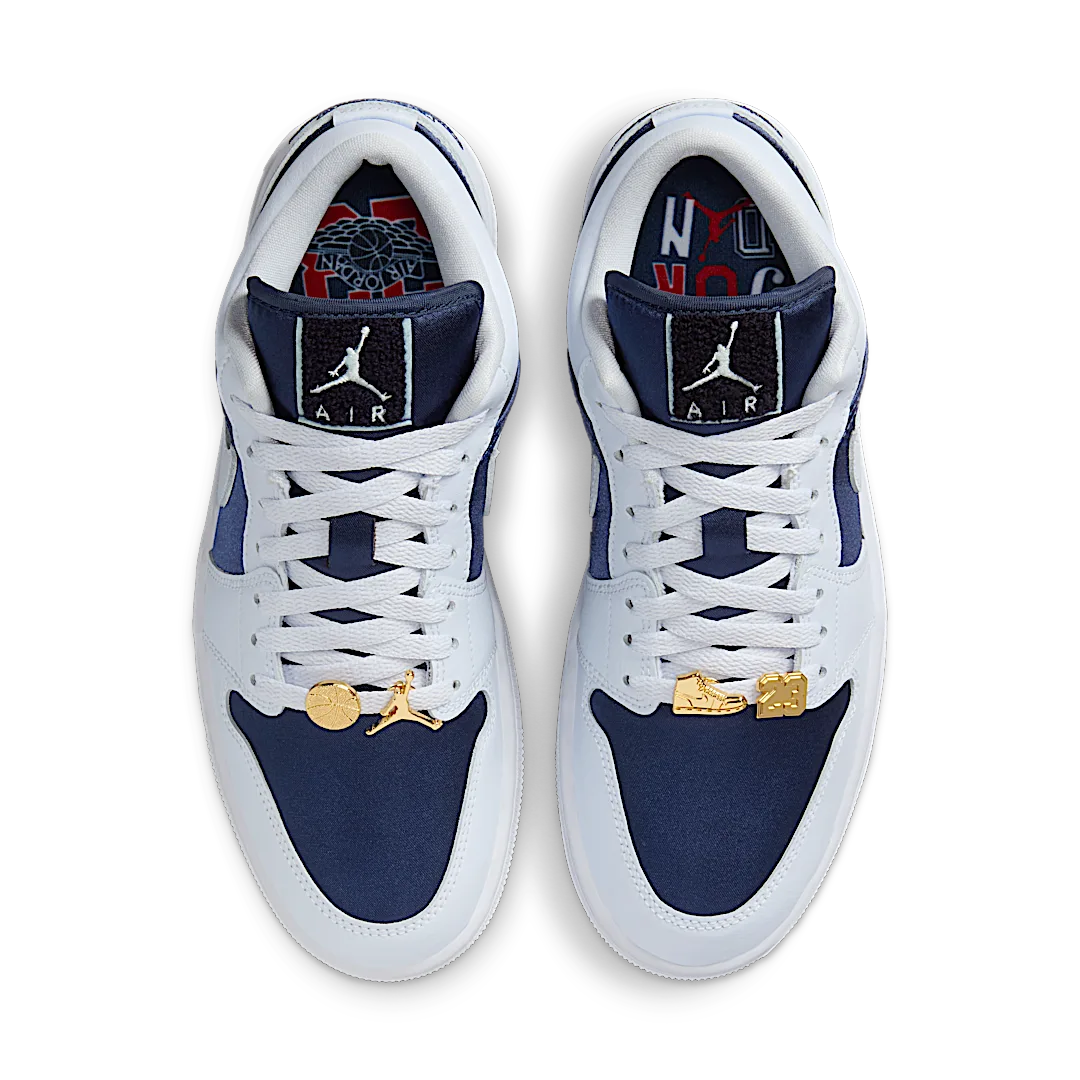 Air Jordan 1 Low SE Football Grey White Gym Red Midnight Navy, Football Grey/White/Gym Red/Midnight Navy (FZ8778-044)