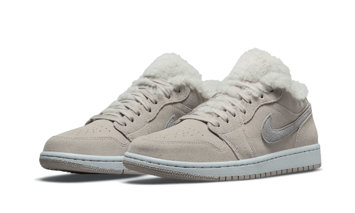 Air Jordan 1 Low SE Sherpa Fleece, College Grey/Particle Grey/Neutral Grey/White (DO0750-002)