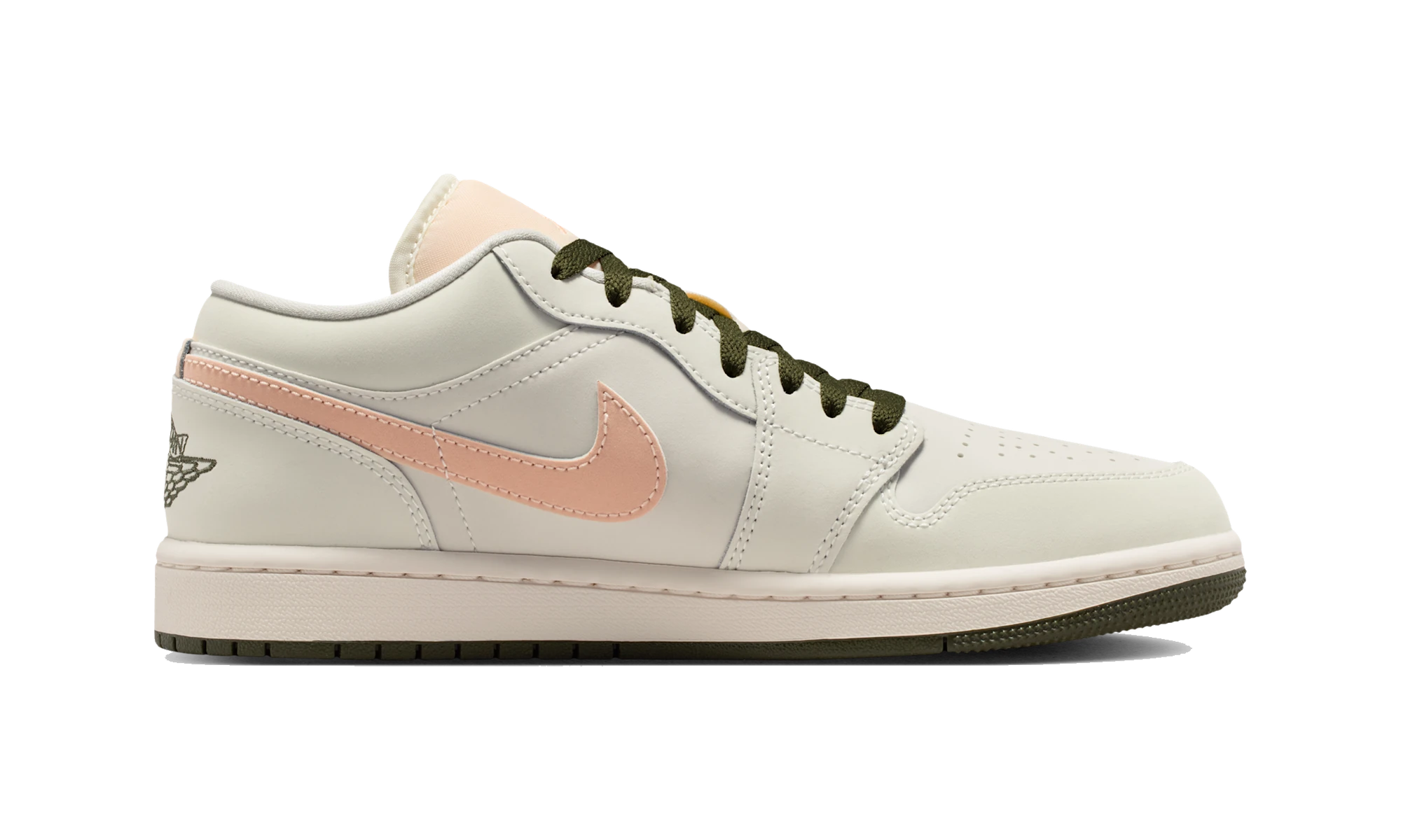 Air Jordan 1 Low Sail Crimson Tint Khaki
