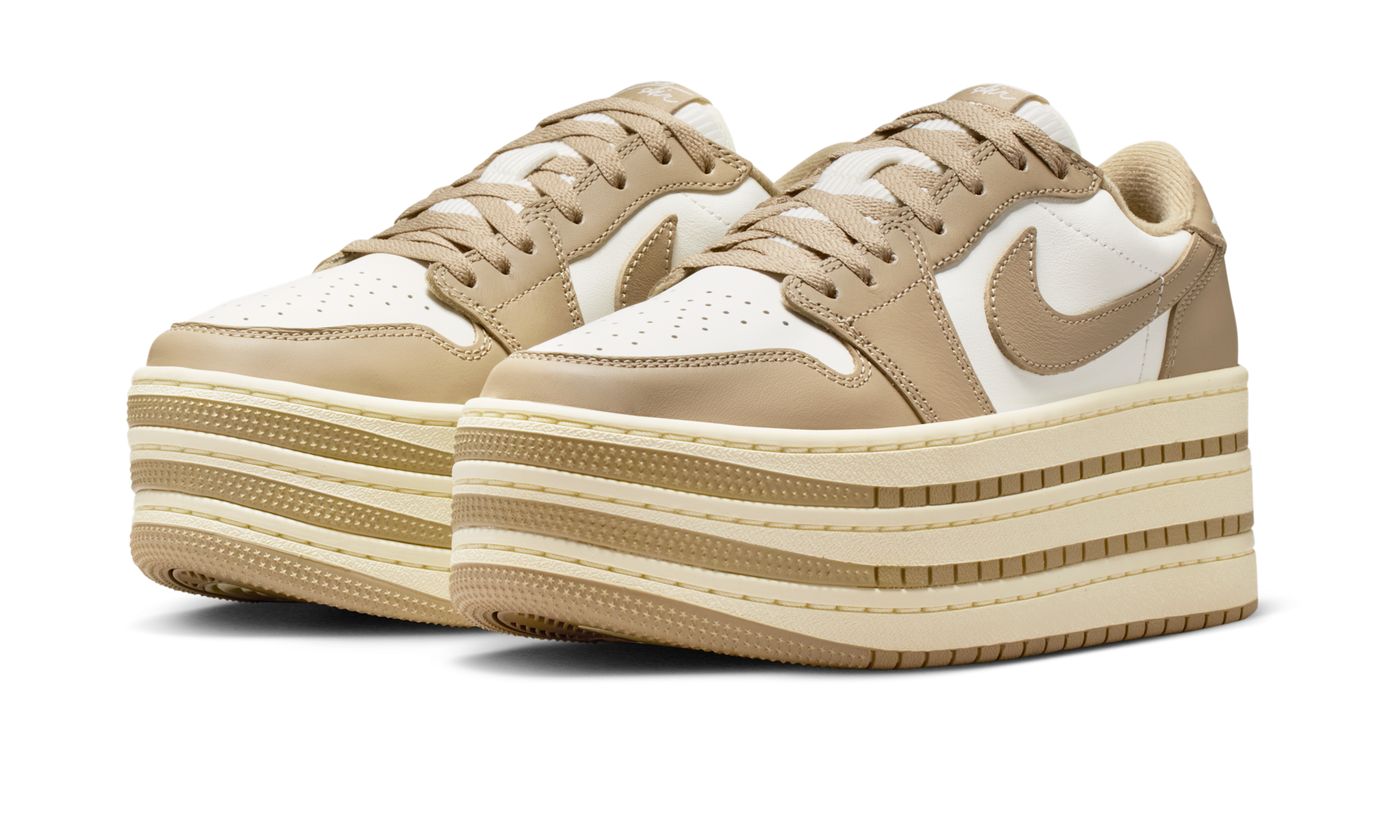 Air Jordan 1 Low Triple Stack Khaki Sail