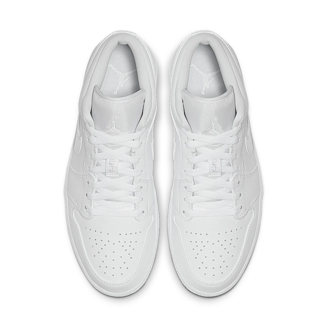 Air Jordan 1 Low Triple White Fog Grey, White/White-Grey Fog-White (553558-126)