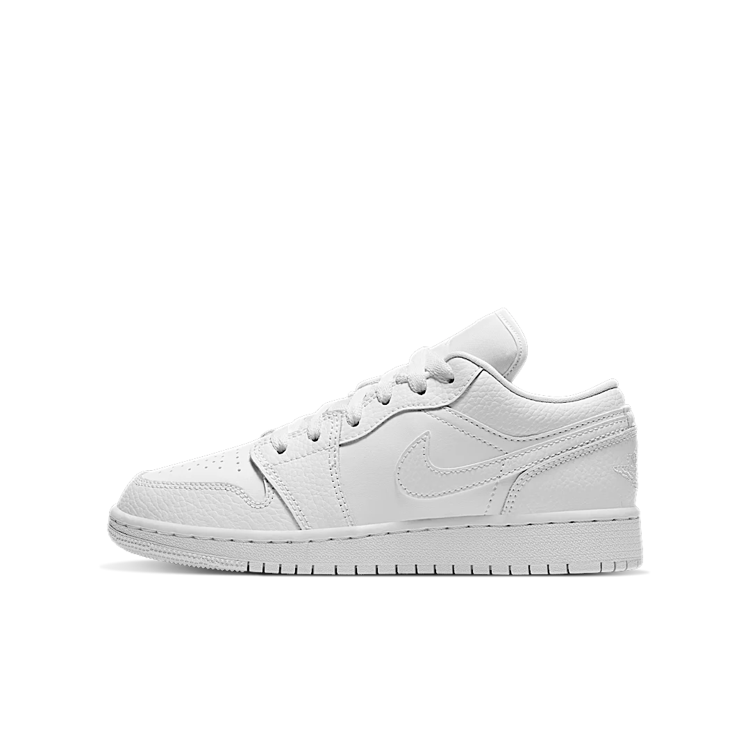 Air Jordan 1 Low Triple White Tumbled Leather, White/White-White (553560-130)