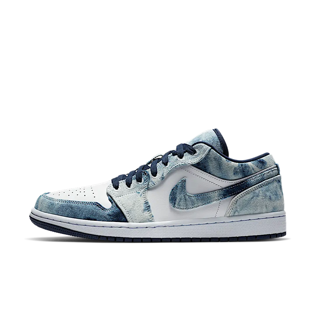 Air Jordan 1 Low Washed Denim, White/Midnight Navy-White (CZ8455-100 / DM8947-100)