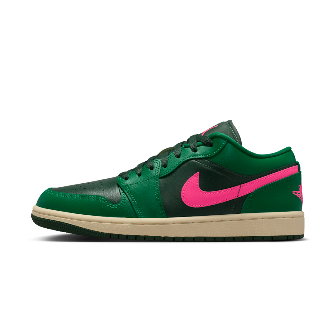 Air Jordan 1 Low Watermelon, Malachite/Fir/Pink Blast/Coconut Milk (DC0774-300)