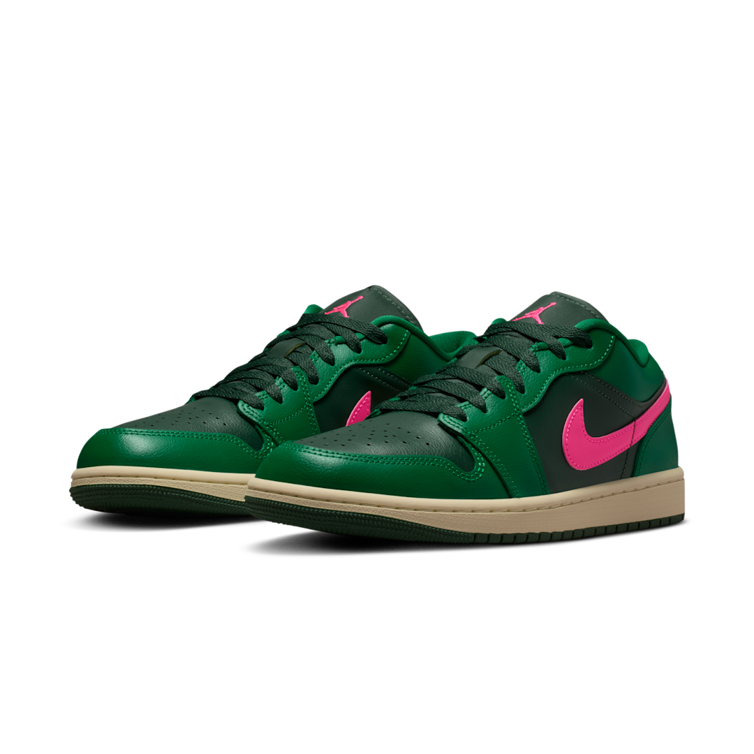 Air Jordan 1 Low Watermelon, Malachite/Fir/Pink Blast/Coconut Milk (DC0774-300)