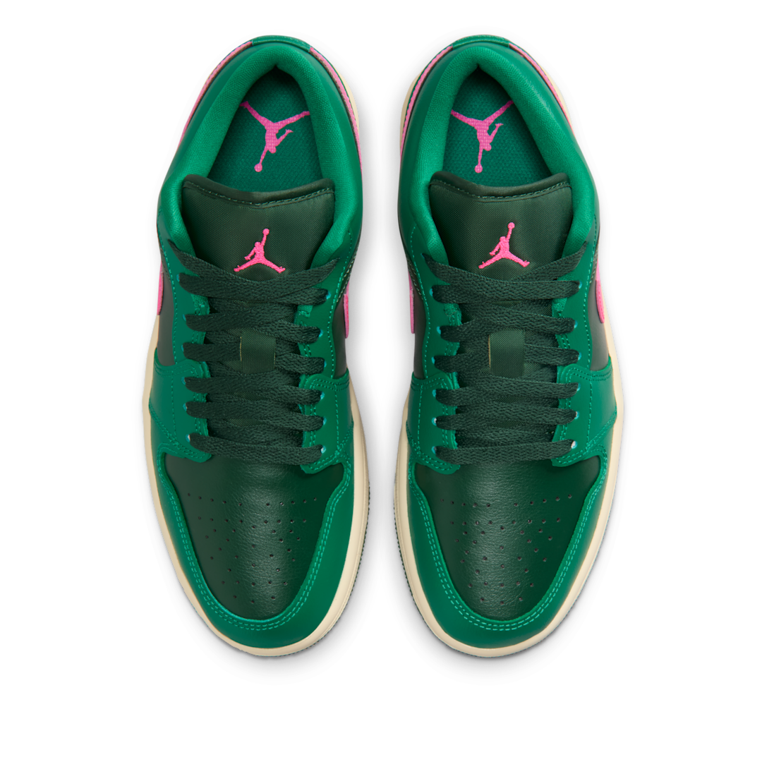 Air Jordan 1 Low Watermelon, Malachite/Fir/Pink Blast/Coconut Milk (DC0774-300)