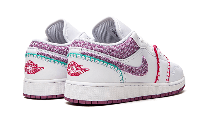 Air Jordan 1 Low White Light Bordeaux, White/Rush Pink/Washed Teal/Light Bordeaux (DM9037-100)