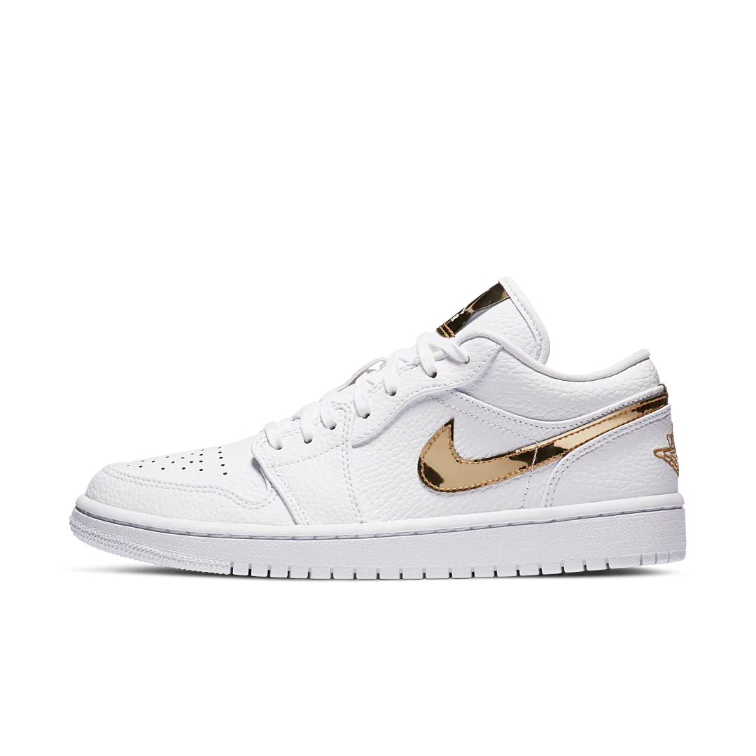 Air Jordan 1 Low White Metallic Gold, White/Metallic Gold-White (CZ4776-100)