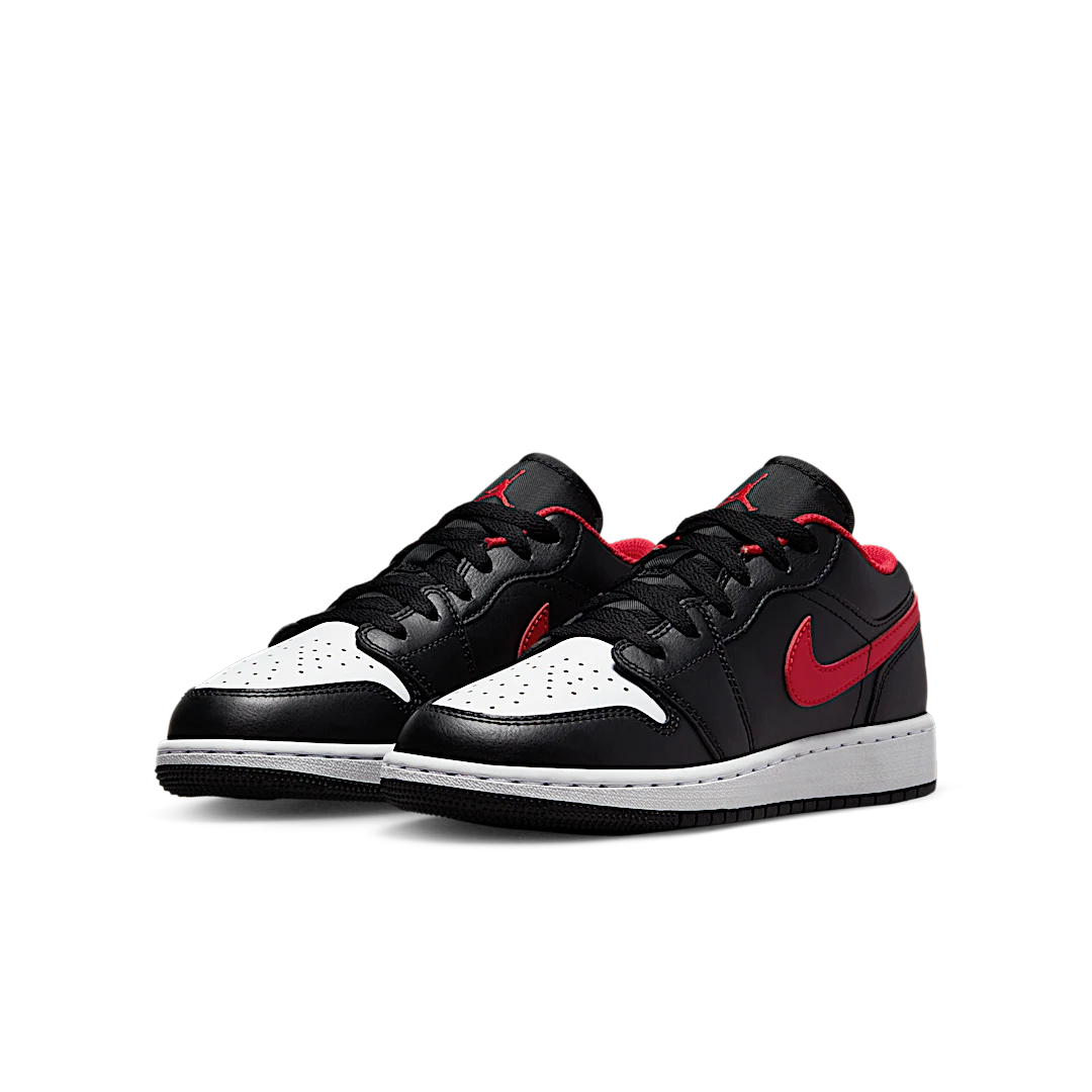 Air Jordan 1 Low White Toe, Black/Fire Red/White (553560-063)