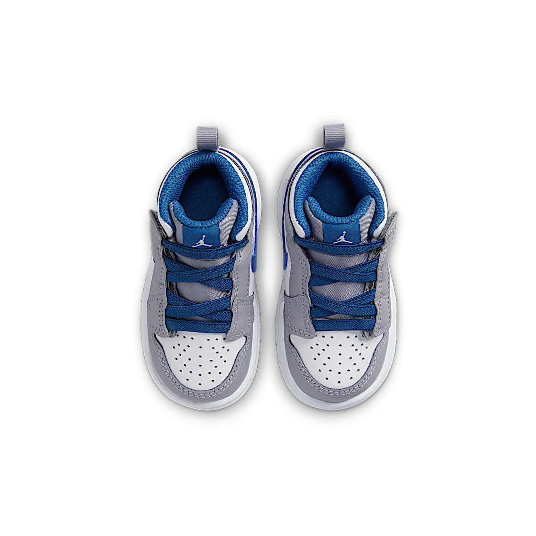 Air Jordan 1 Mid Alt Cement Grey True Blue (TD), Cement Grey/White-True Blue (AR6352-014)