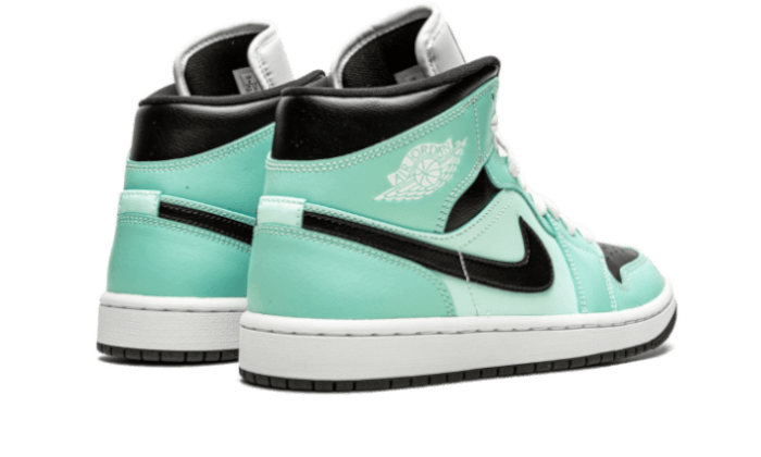 Air Jordan 1 Mid Aqua Blue Tint, Light Dew/Black-Teal Tint-White (BQ6472-300)