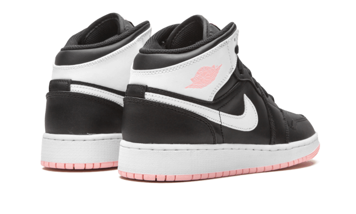 Air Jordan 1 Mid Arctic Pink Black, Black/White-Arctic Punch (555112-061)