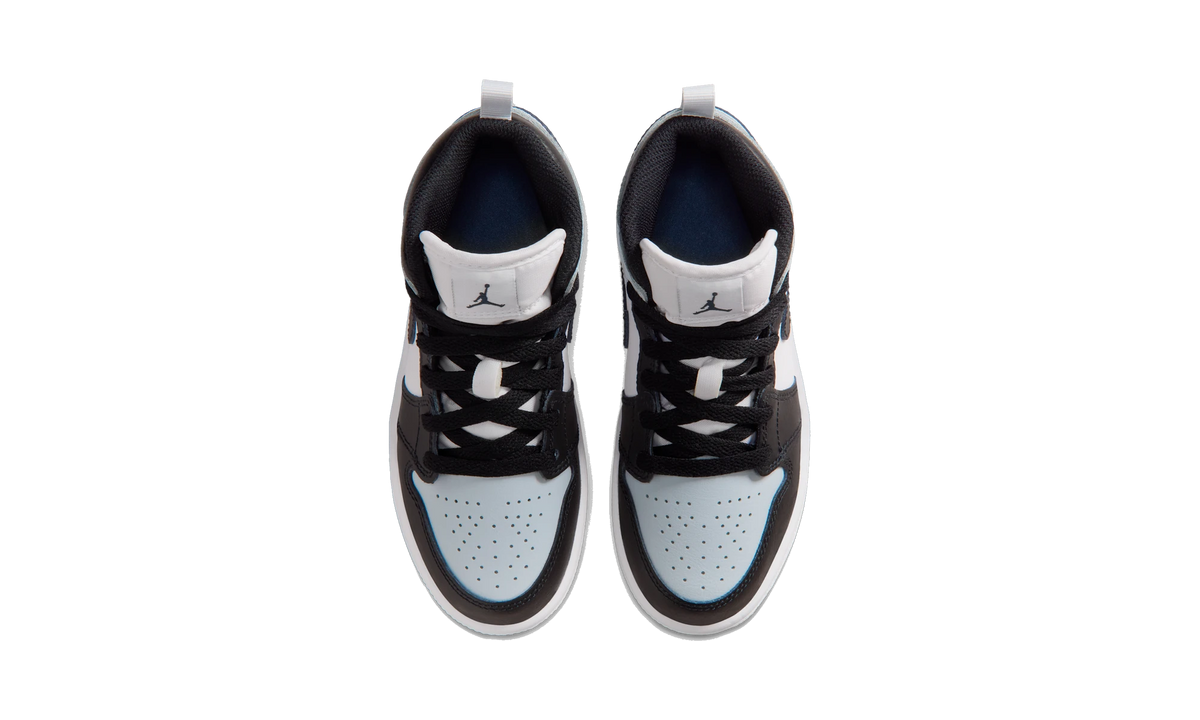 Air Jordan 1 Mid Black Aura Squadron Blue (PS)