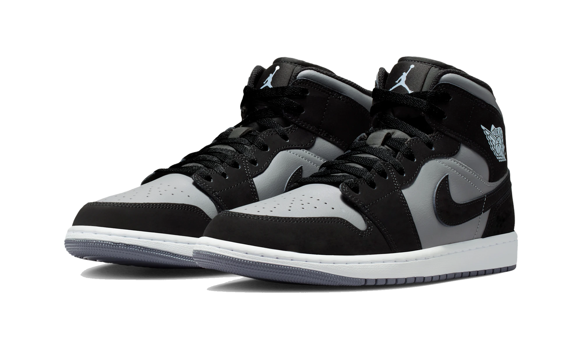 Air Jordan 1 Mid Black Cool Grey Light Armoury Blue