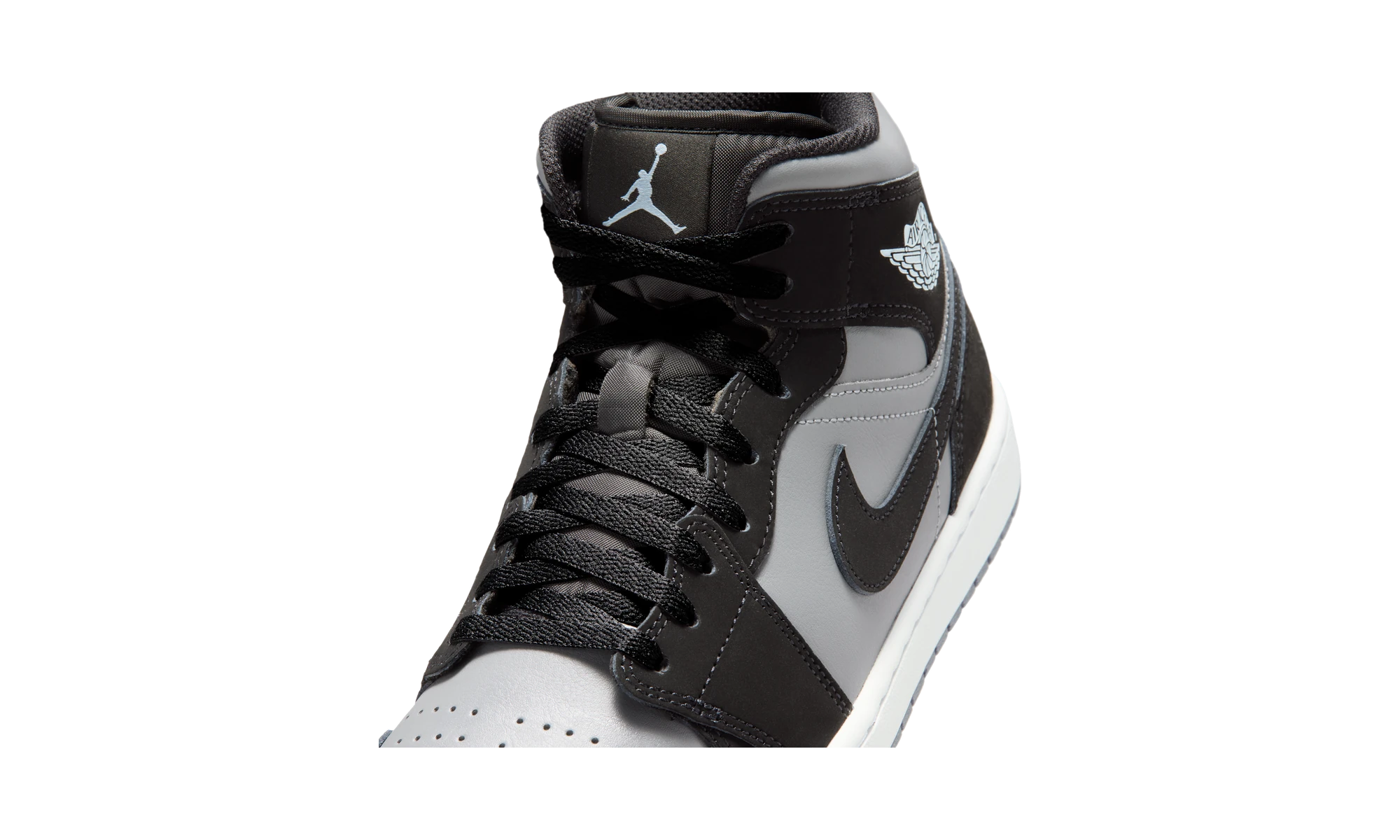 Air Jordan 1 Mid Black Cool Grey Light Armoury Blue