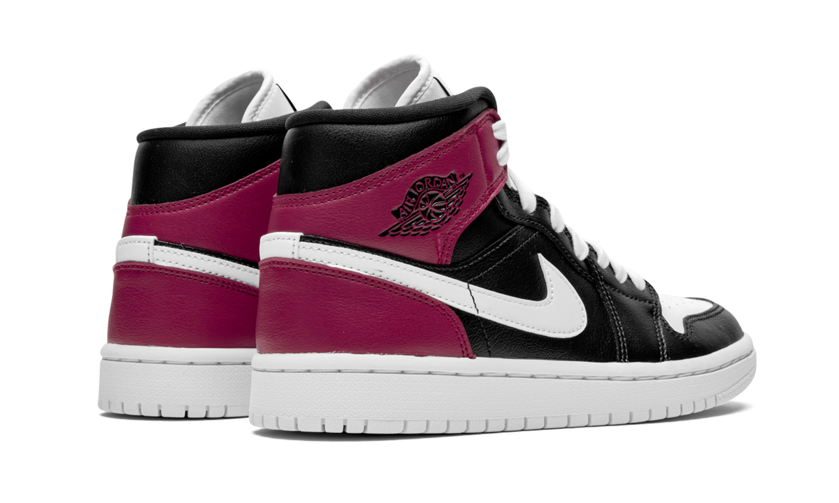 Air Jordan 1 Mid Black Noble Red