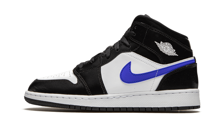 Air Jordan 1 Mid Black Racer Blue White, Black/Racer Blue-White (554725-084)