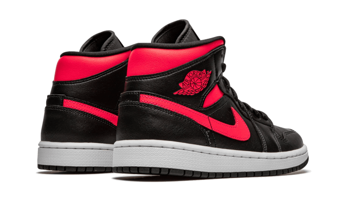 Air Jordan 1 Mid Black Siren Red, Black/Siren Red-White (BQ6472-004)