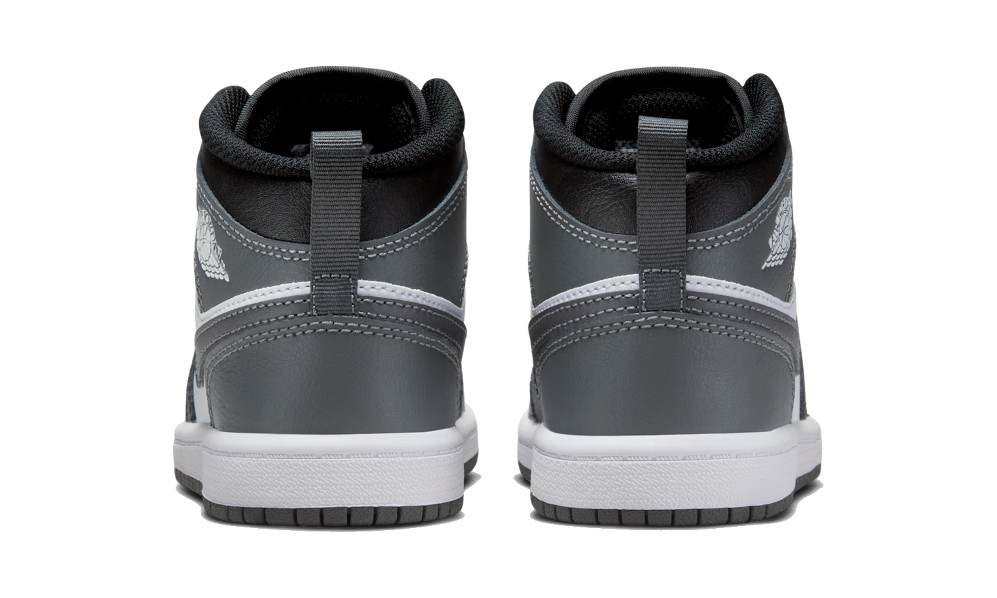 Air Jordan 1 Mid Black White Iron Grey (PS)