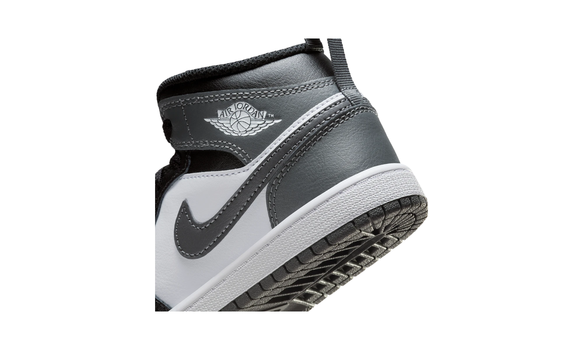 Air Jordan 1 Mid Black White Iron Grey (PS)