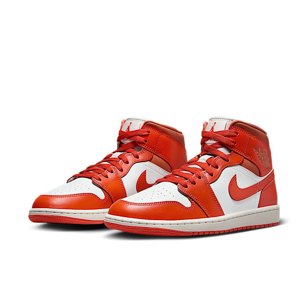 Air Jordan 1 Mid Cosmic Clay, Summit White/Amber Brown/Cosmic Clay (BQ6472-108)