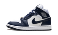 Air Jordan 1 Mid Football Grey White Midnight Navy