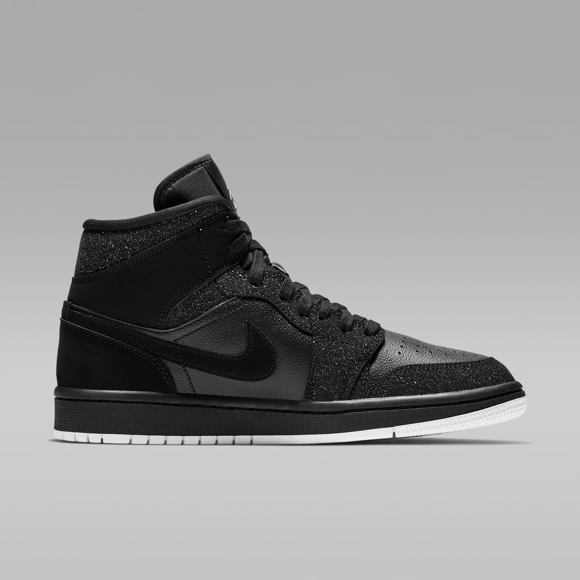 Air Jordan 1 Mid Glitter Black